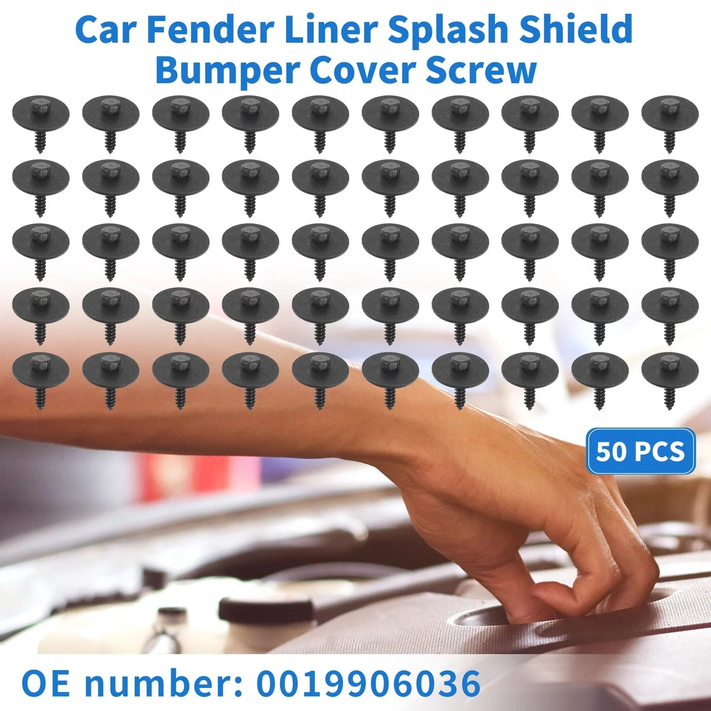 50 x Car Fender Liner Splash Shield Bumper Cover Screws for Mercedes-Benz A220