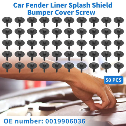 50 x Car Fender Liner Splash Shield Bumper Cover Screws for Mercedes-Benz A220