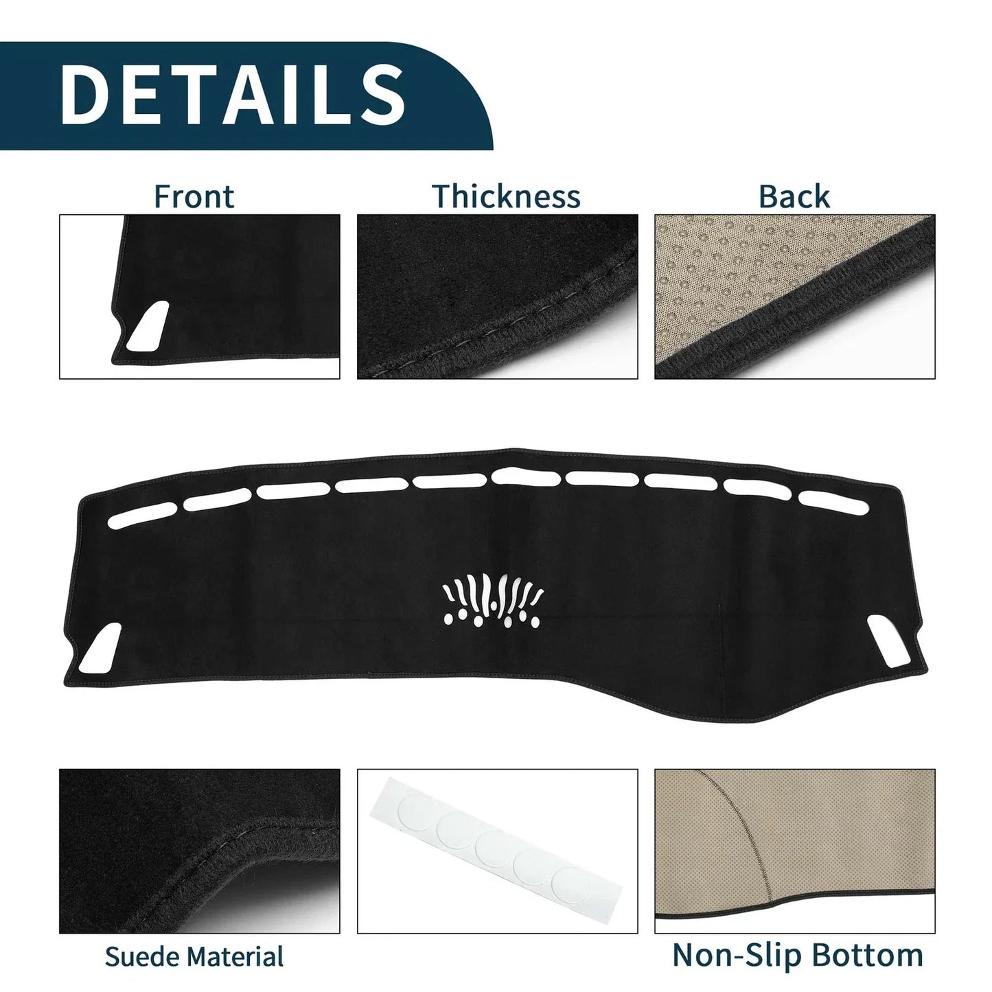 Dashboard Cover Mat for Mercedes Benz GLC 2016-2022 Sun Protector Black