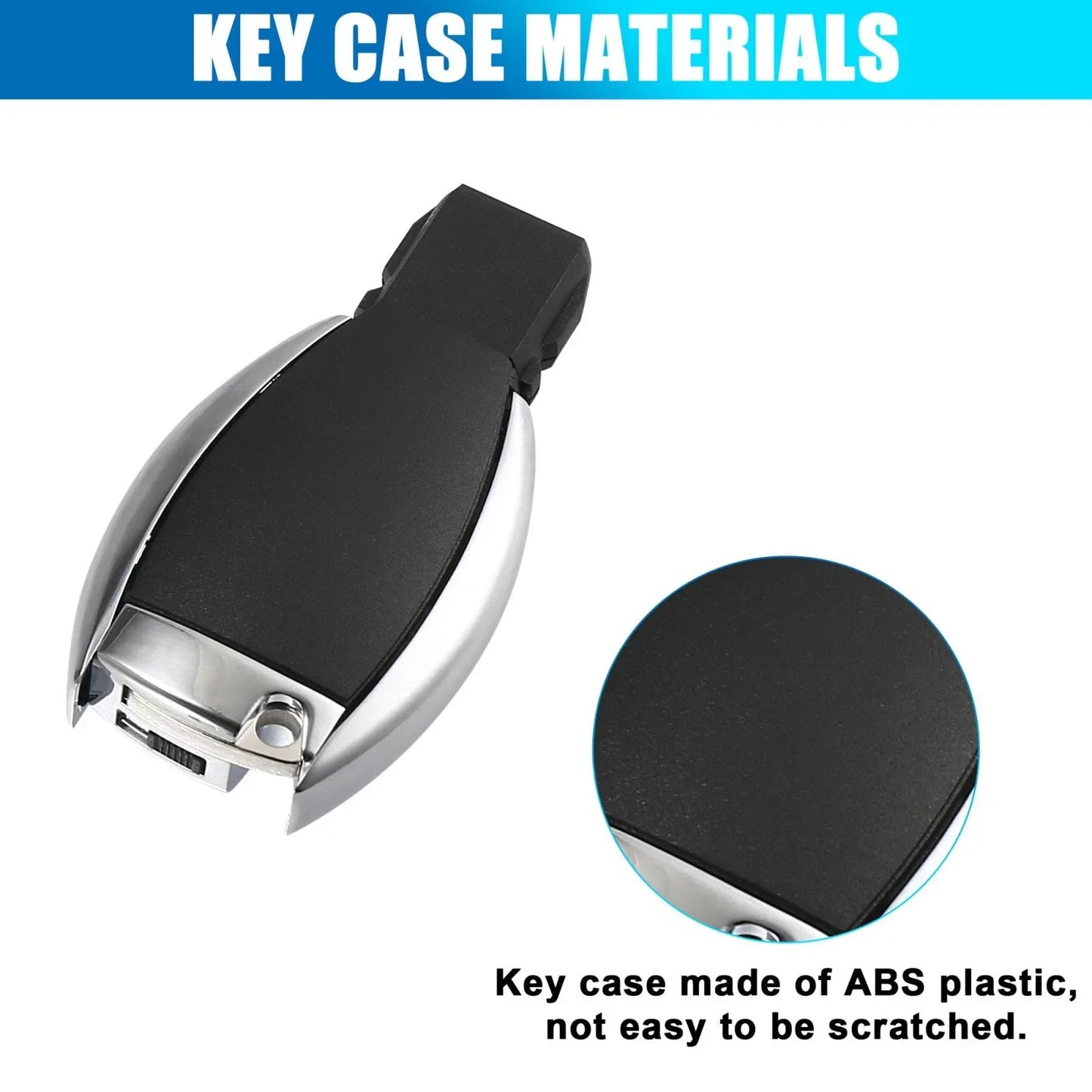 3 x Key Fob Case Covers for Mercedes Benz C E G R S GL SL SLK (2000-2023)