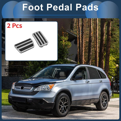 2 x Foot Accelerator Pedal Covers for Honda CR-V (2017-2022) Silver Tone