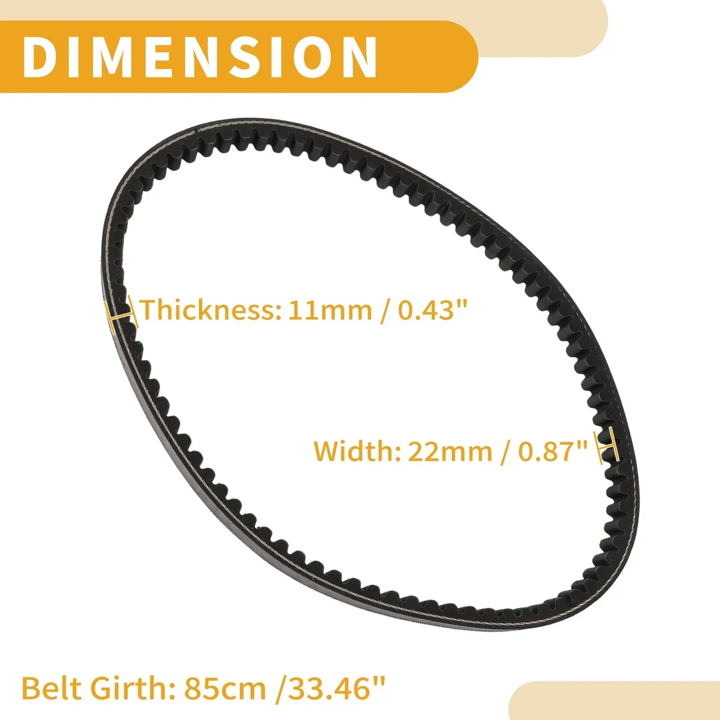 Drive Belt V-Belt for Honda Helix CN250 & Elite CH250 Motorcycles (2001-2009)