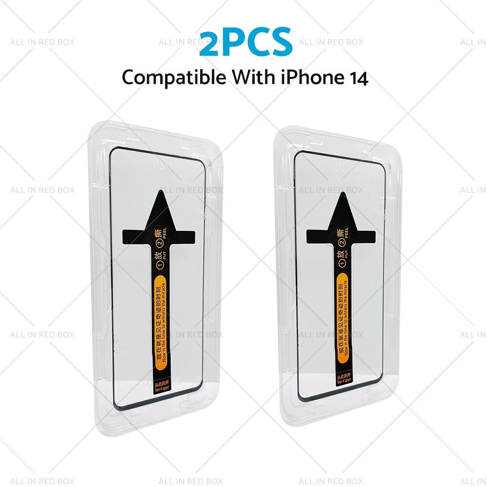 Tempered Glass Screen Protectors for iPhone 14/Pro/Max/Plus