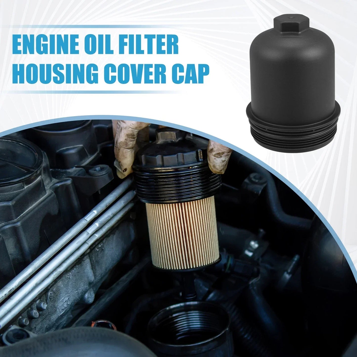 Engine Oil Filter Housing Cover for Porsche Macan 3.6L 3.0L (2015-2018)