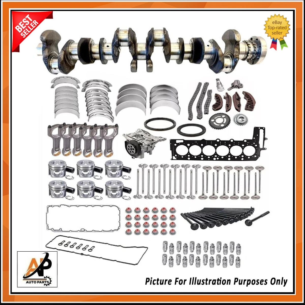 Crankshaft for BMW 7 Series N57D30B Diesel Engine Rebuild Kit (2010–2019)