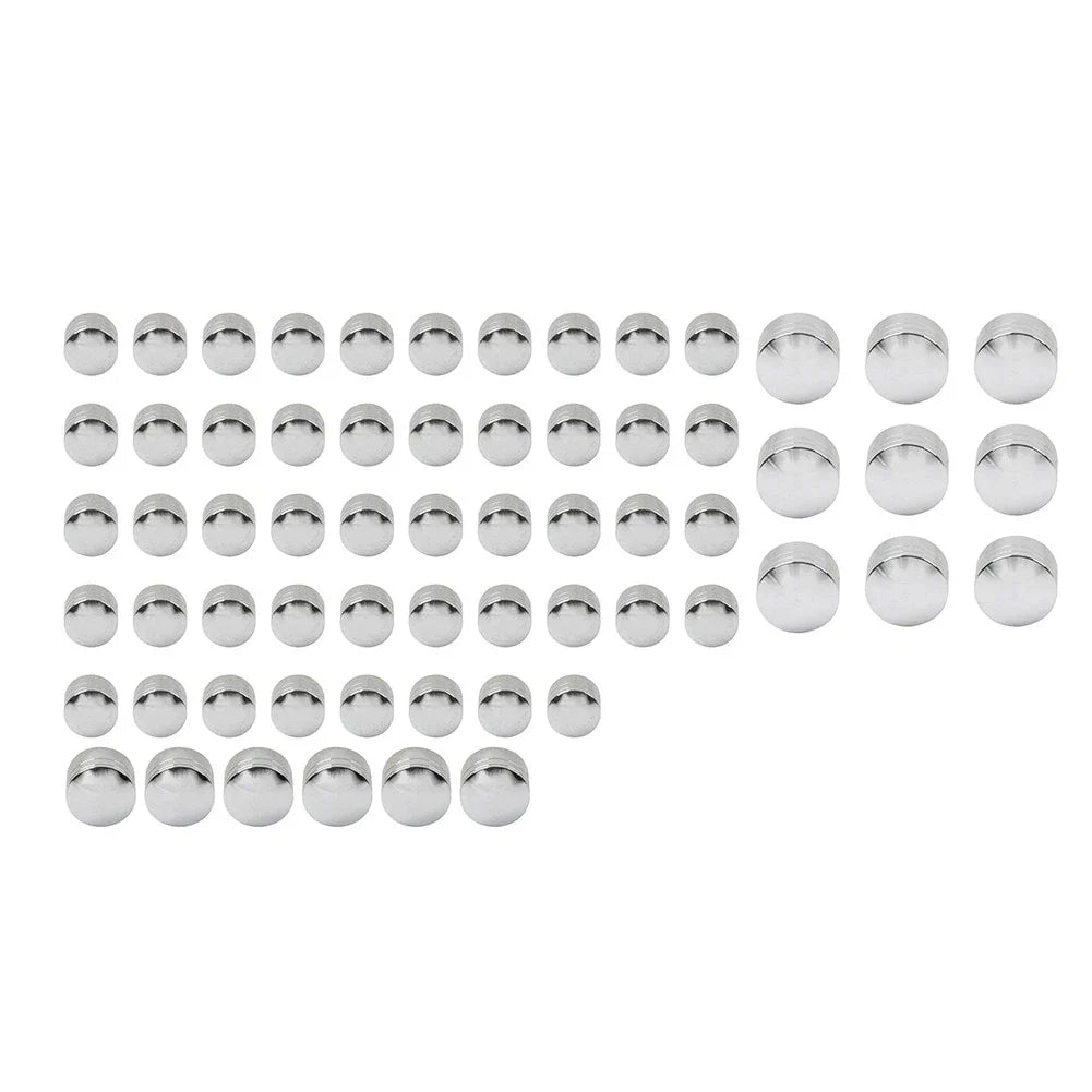 63 Pcs Chrome Engine Topper Bolt Caps for Harley Softail FXST (2000-2006)