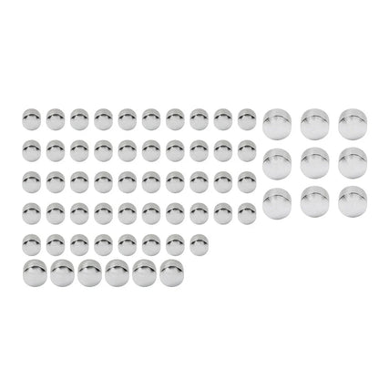 63 Pcs Chrome Engine Topper Bolt Caps for Harley Softail FXST (2000-2006)