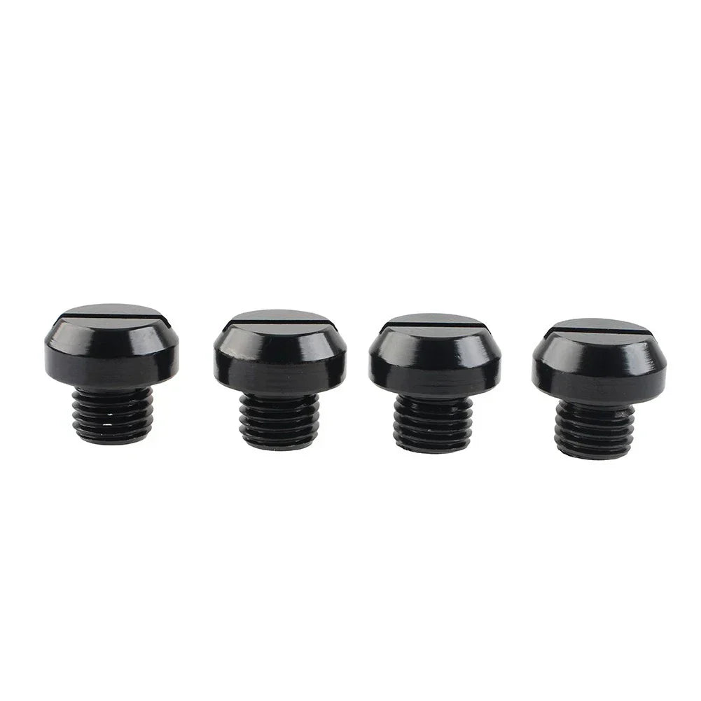 4 x Mirror Hole Blanking Plugs M10 Screws Caps Black for Universal Motorcycle