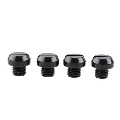 4 x Mirror Hole Blanking Plugs M10 Screws Caps Black for Universal Motorcycle