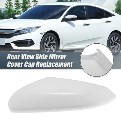 White Left Side Car Mirror Cover Caps for Honda Civic (2016-2021)