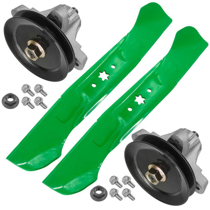 Deck Spindle Pulley Assembly with Blade for Troy-Bilt Bronco 46T (2018–2021)