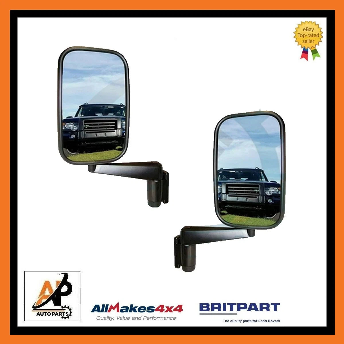 Door Wing Mirror Arm Pair Left Right for Land Rover Defender 90 110 130 (1990–2016)