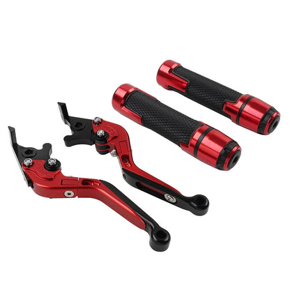 Red Extendable Brake Clutch Lever Grip Set for BMW S1000XR (2015-2021)