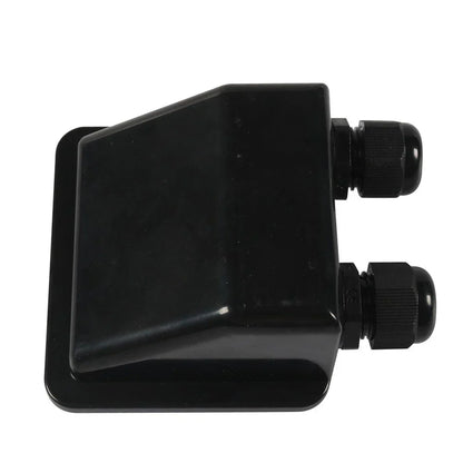 Double Wire Cable Entry Gland Box for Solar Panel RV Caravan Black