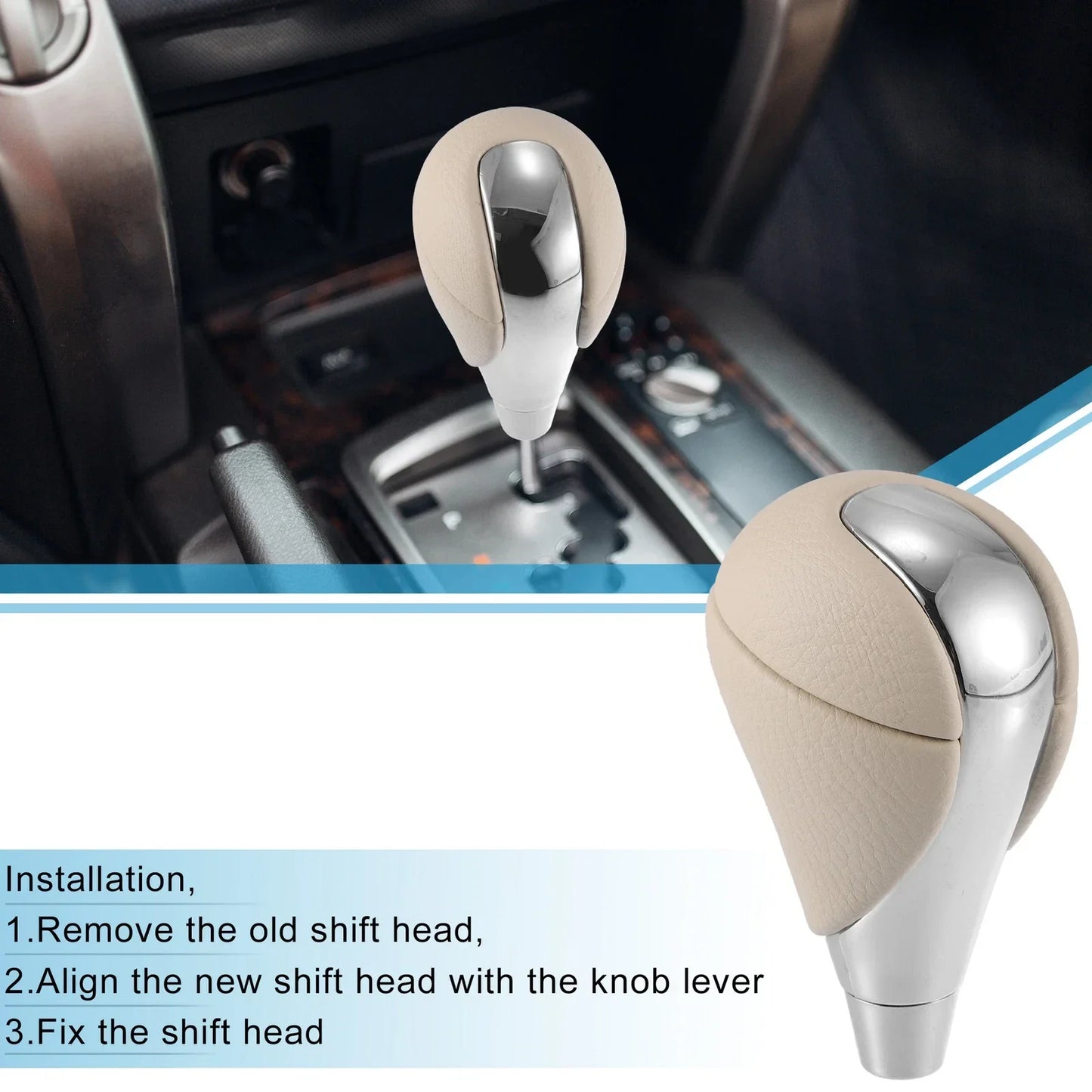 Beige Gear Shift Knob for Lexus Toyota (2000-2023)