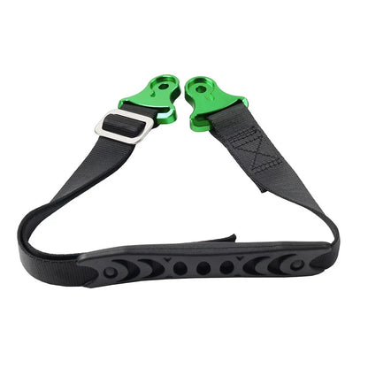 Universal Adjustable Fork Rear Seat Rescue Strap Sling Pull Belt Green