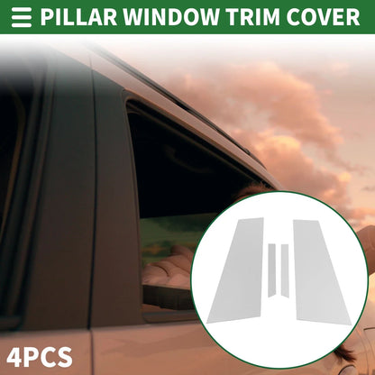 4 Pcs Door Pillar Window Trim for Mercedes CLS (2012-2014) Chrome Silver Tone
