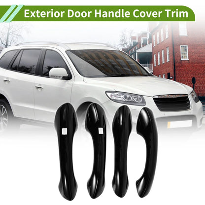 Exterior Door Handle Cover Trim for Hyundai Santa Fe 2019-2023 Gloss Black