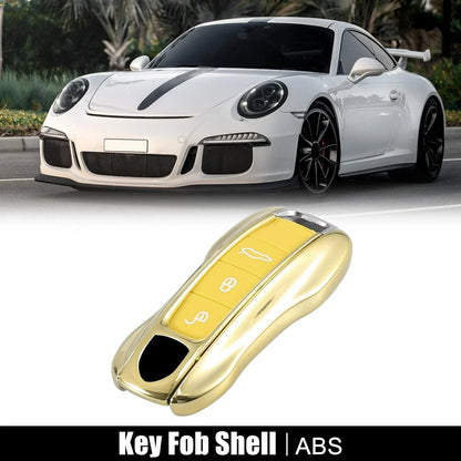 Gold Tone Key Cover Fob Shell for Porsche Panamera Cayenne (2010-2023)