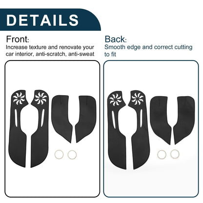 Car Door Anti Kick Pad Sticker Protector for Honda Civic (2012) - Black Set