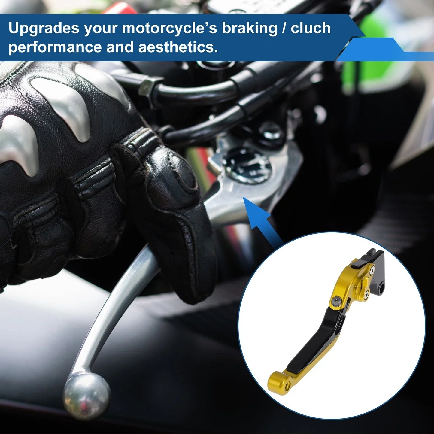 Adjustable Brake Clutch Levers for Honda CBR600RR (2003-2019) Gold Black