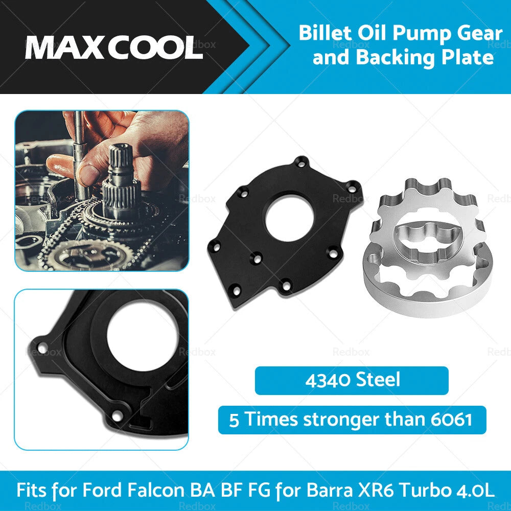 Billet Oil Pump Gears & Backing Plate for Falcon BA BF FG XR6 Turbo (2002-2014)