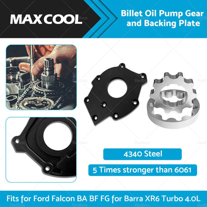Billet Oil Pump Gears & Backing Plate for Falcon BA BF FG XR6 Turbo (2002-2014)