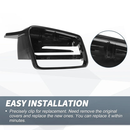 Gloss Black Rearview Mirror Cover Cap for Mercedes-Benz W176 W246 C117
