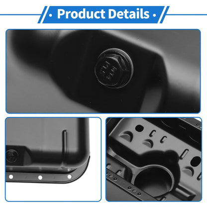 Engine Oil Pan for Honda Civic (1996-2000) - 1 x No.11200P2E000 Iron Black