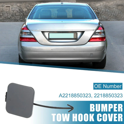 Rear Bumper Tow Hook Cover for Mercedes-Benz W221 (2007-2009) Matte Gray