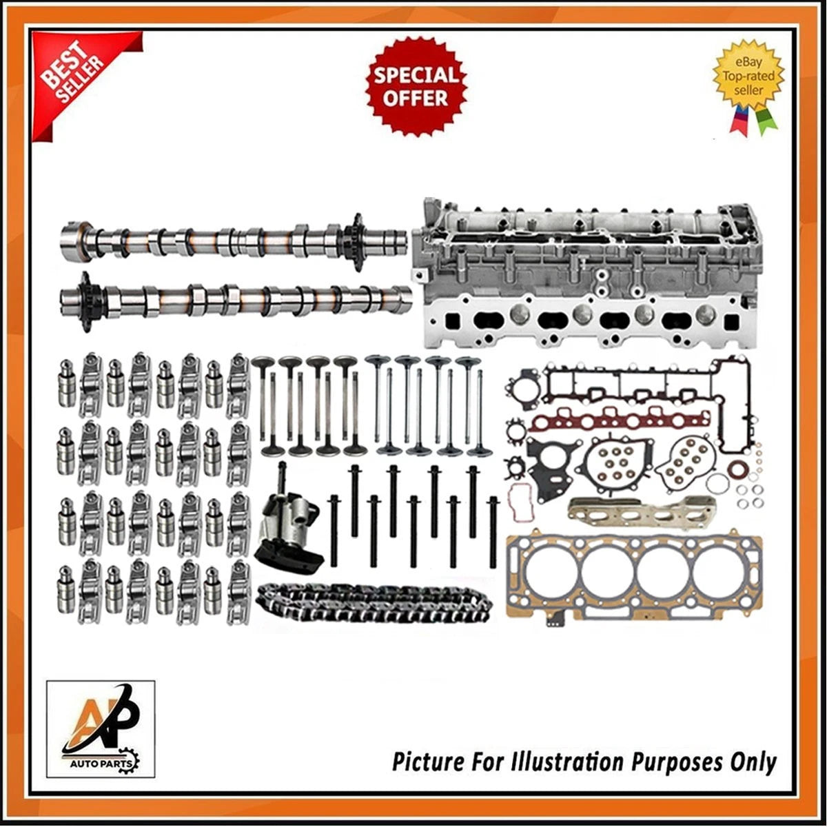 Bare Engine Cylinder Head with Rebuild Kit for Peugeot 2.0 HDi (2011–2021)