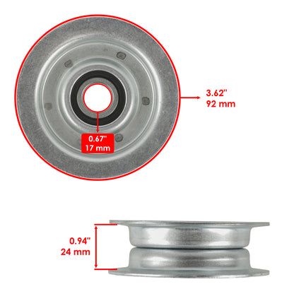 Deck Idler Pulley Replacement for John Deere X110 X120 X125 X140 X165 (2003–2007)