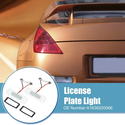 2 x Car License Plate Lights for Mercedes-Benz ML 320 (1998-2003)