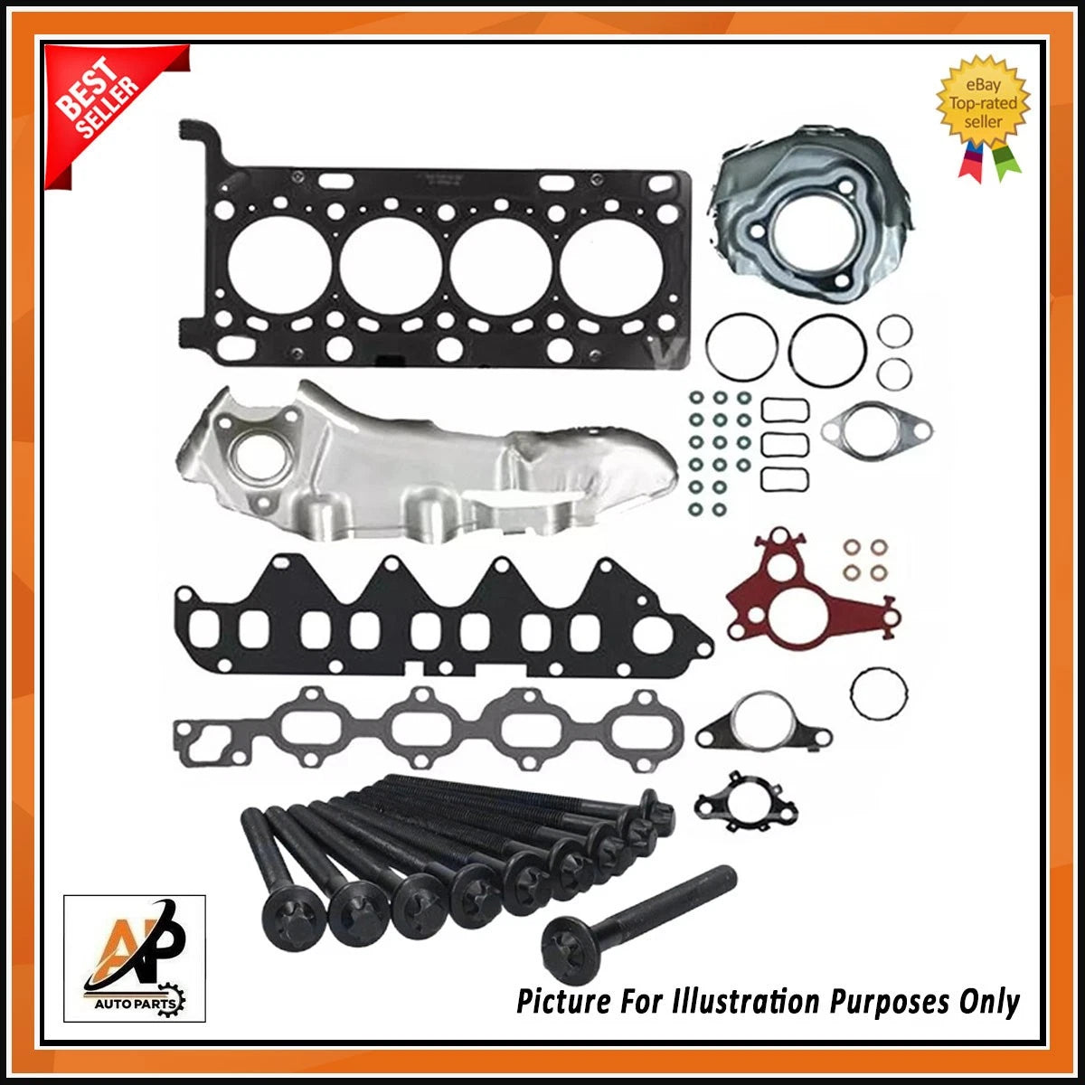 Head Gasket Set New with Head Bolts for Vauxhall Vivaro 1.6 CDTi (2014–)