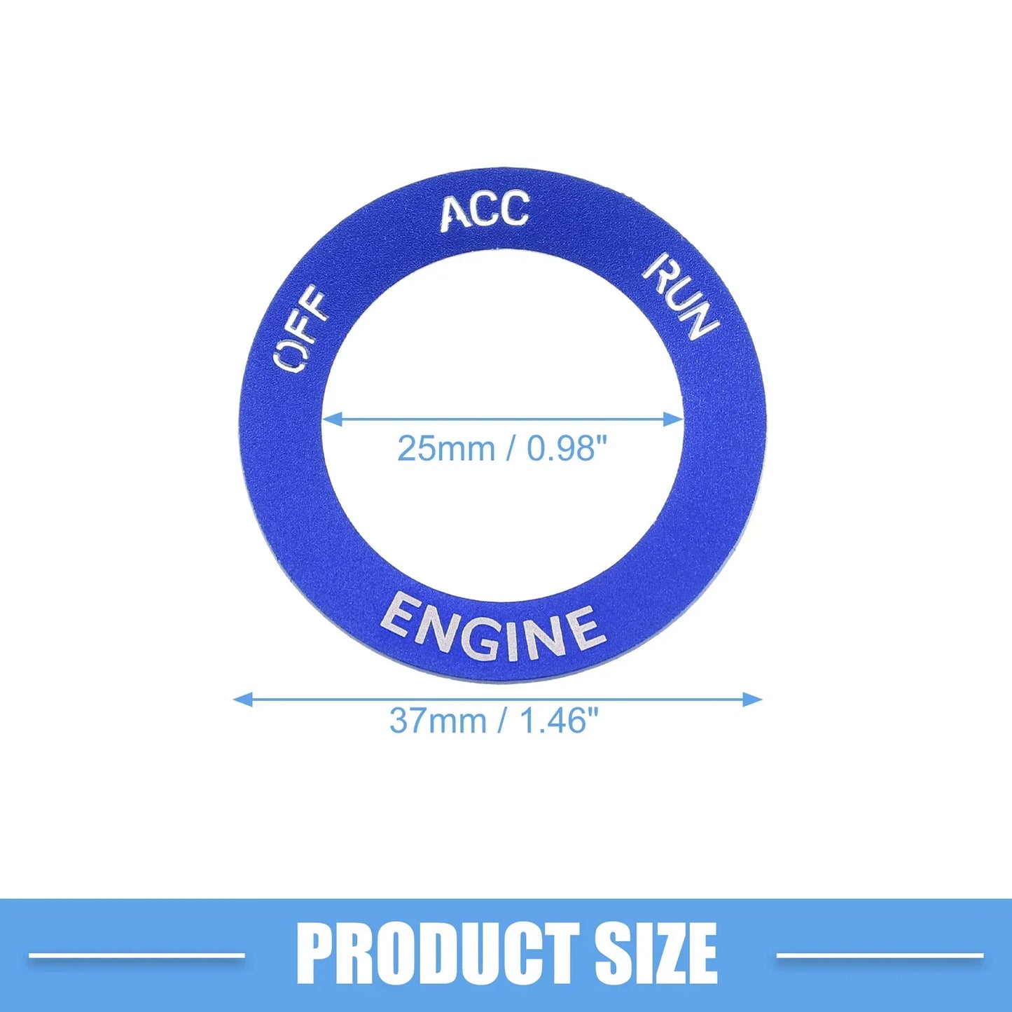 Engine Start Button Sticker for Dodge Charger Challenger Aluminum Alloy Blue