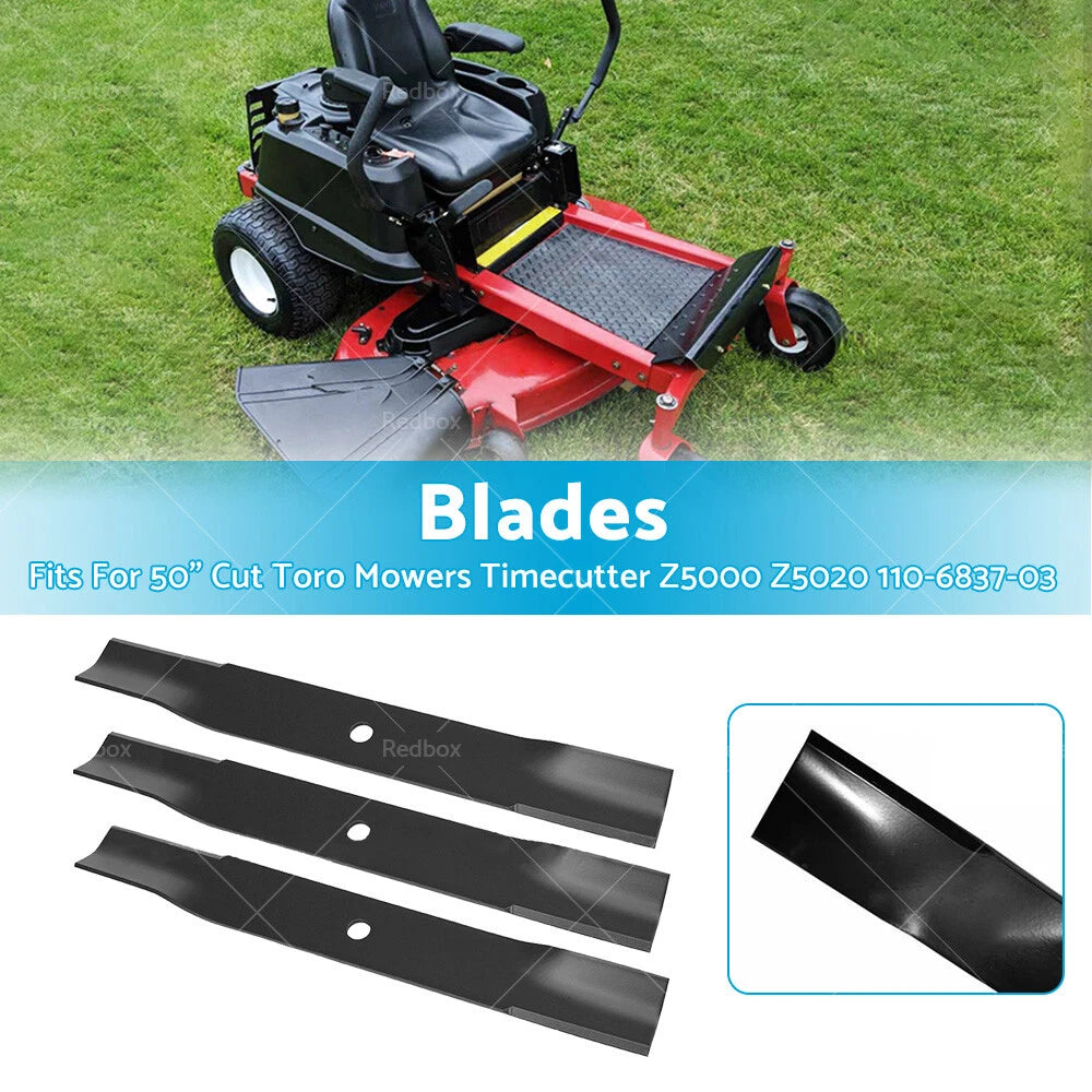 3 x Blades for 50" Toro Timecutter Z5000 Z5020 Mowers (2003-2023)