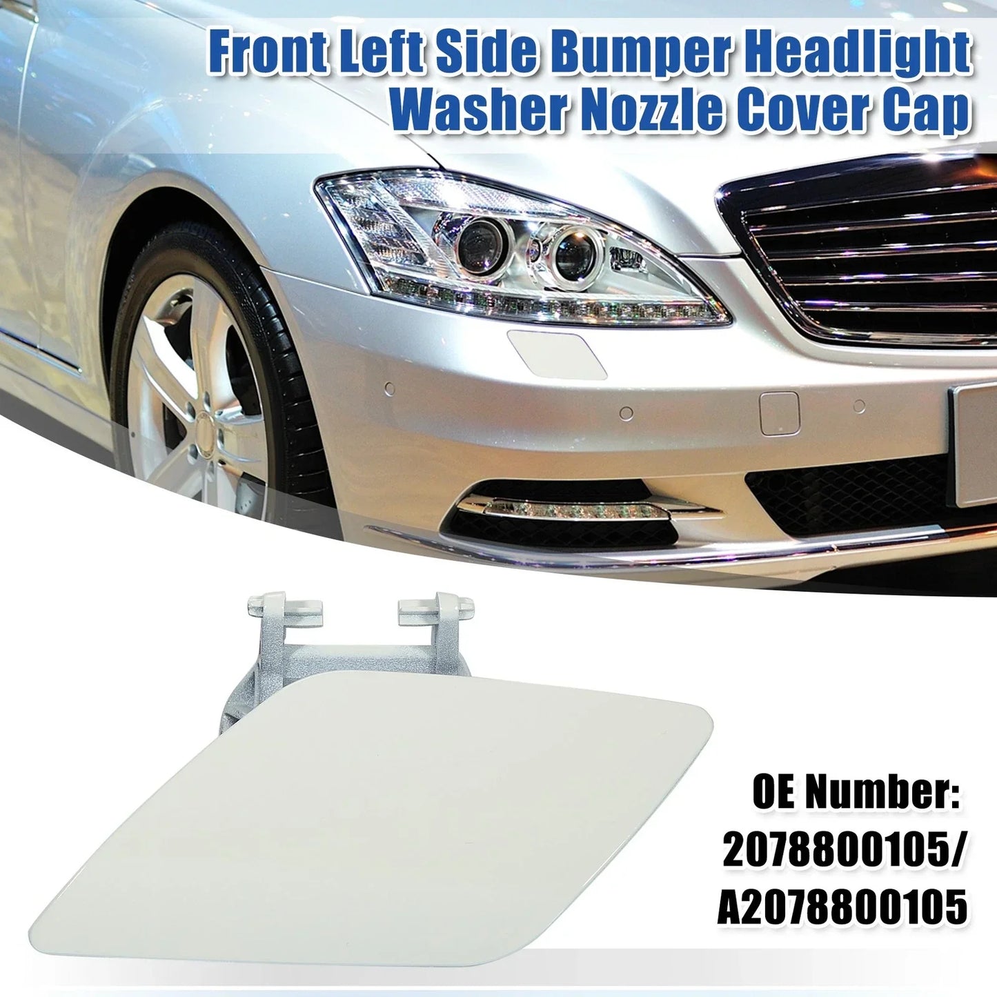 Front Left Bumper Washer Nozzle Cover for Mercedes-Benz E550 (2007-2012)