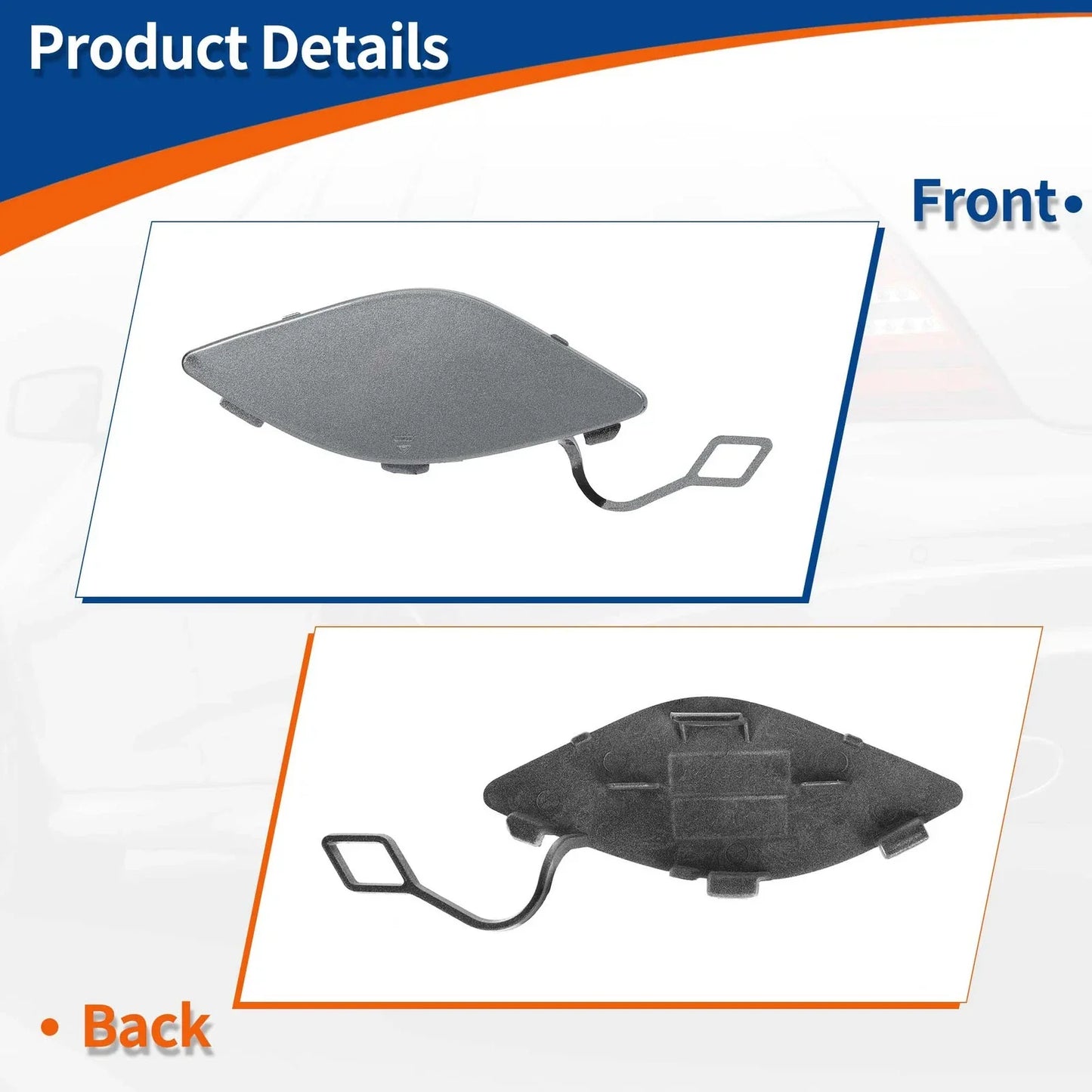 Front Car Bumper Tow Hook Cover for Mercedes-Benz A2078850123 (2012-2018)