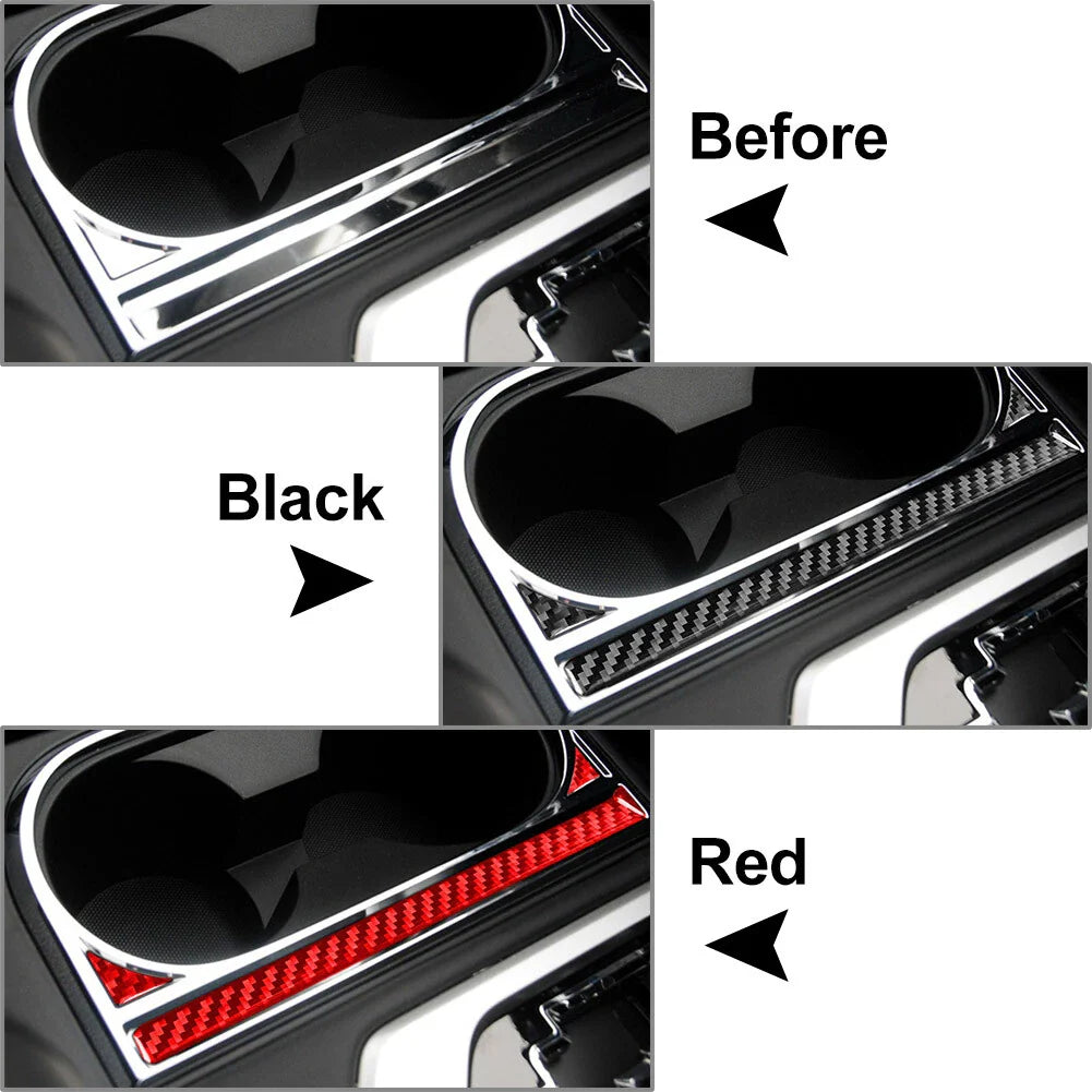 RHD Carbon Fiber Cup Holder Panel Trim for Toyota Tundra (2014-2021)