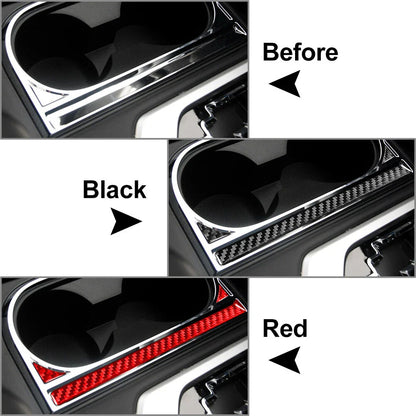 RHD Carbon Fiber Cup Holder Panel Trim for Toyota Tundra (2014-2021)
