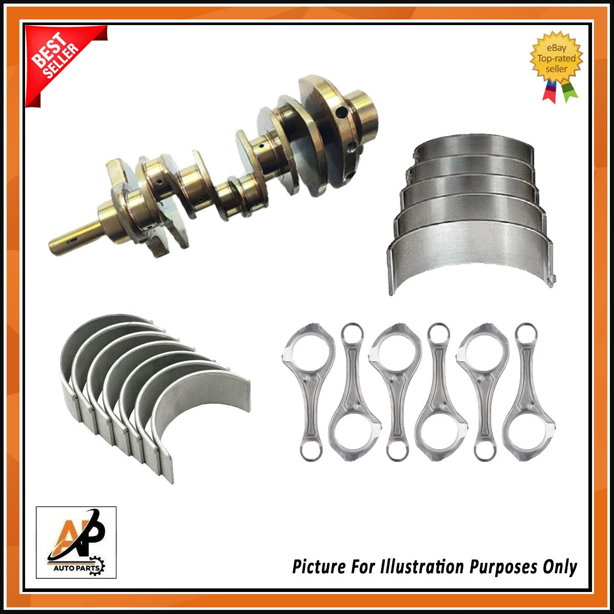 Crankshaft Bearing Set Replacement for Mercedes Benz C350 CLS350 OM642 ( 2007–2016)