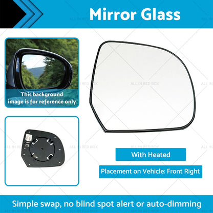 Right Passenger Side Heated Mirror Glass for Nissan Almera N17 (2012-On)