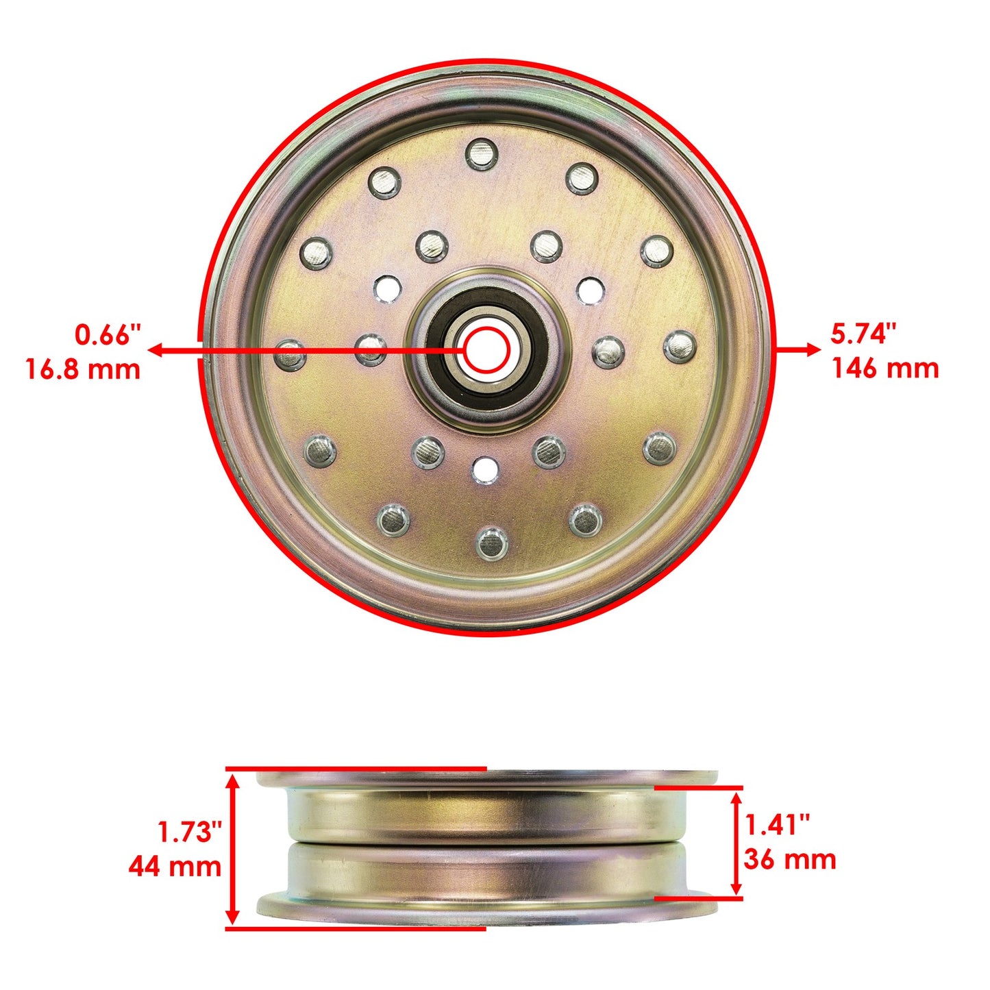 Deck Pulley 48 Inch Replacement for Exmark Radius RAE691GKA48C00 (2000–2000)