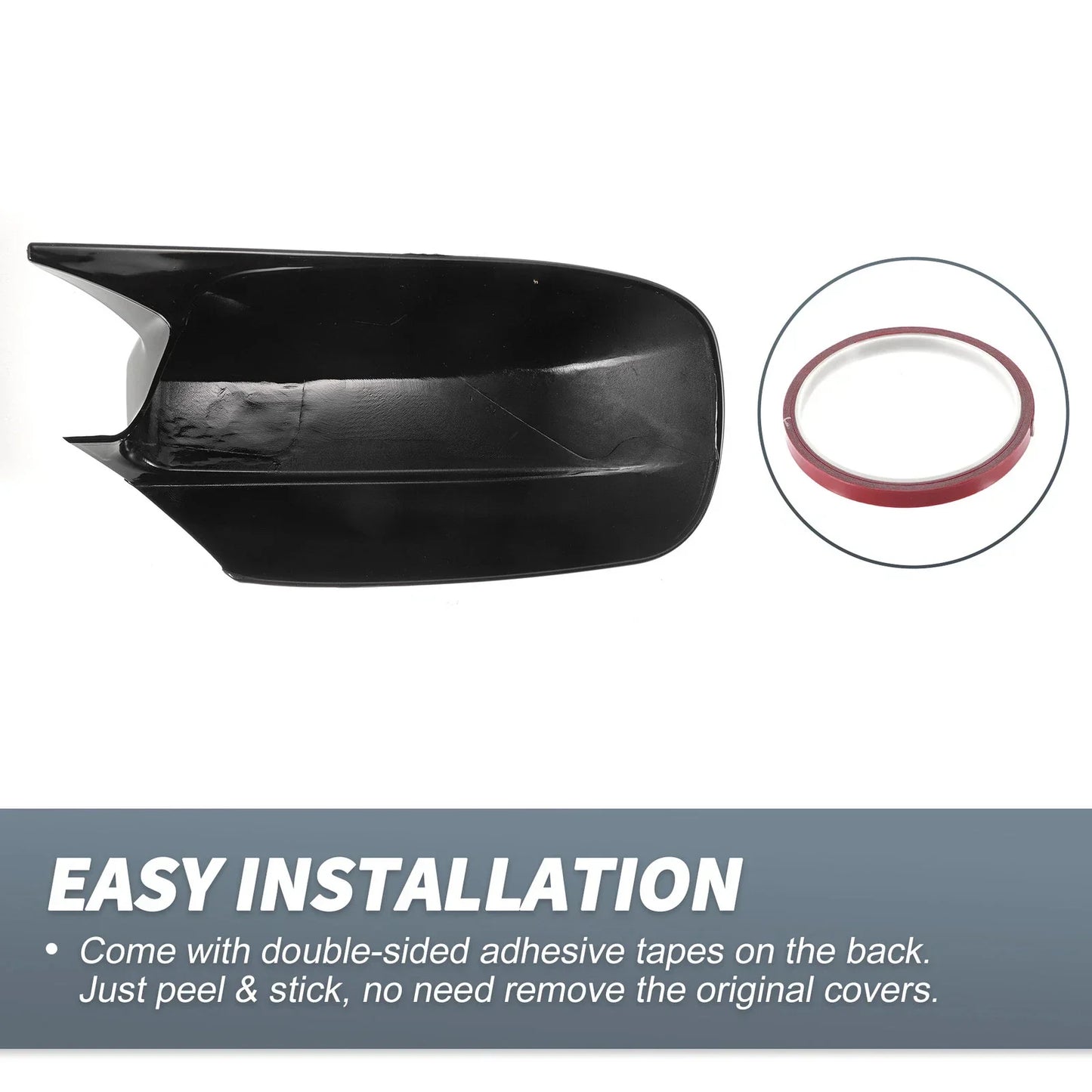 Rearview Mirror Cover Overlay Gloss Black for Dodge Charger (2011-2021)