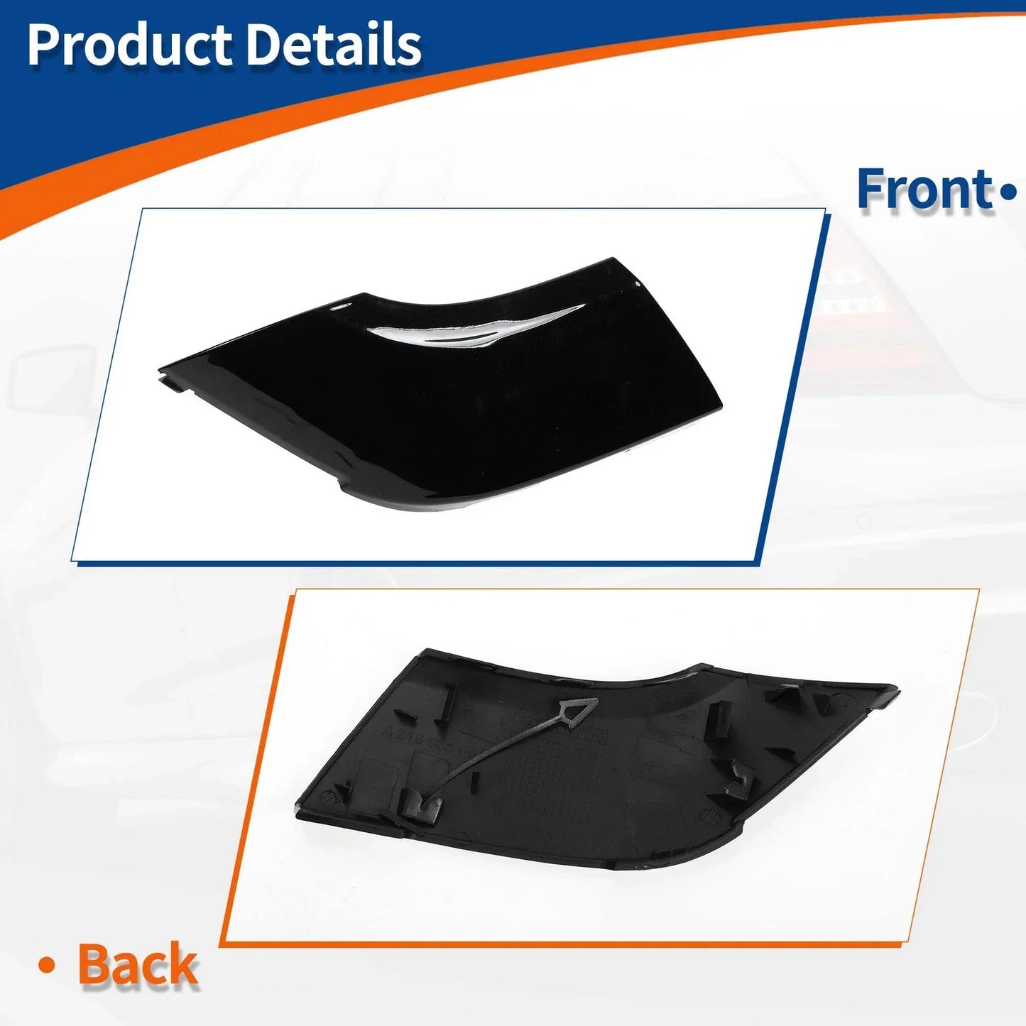 Car Bumper Tow Hook Cover for Mercedes-Benz CLS550 (2012-2018) Black