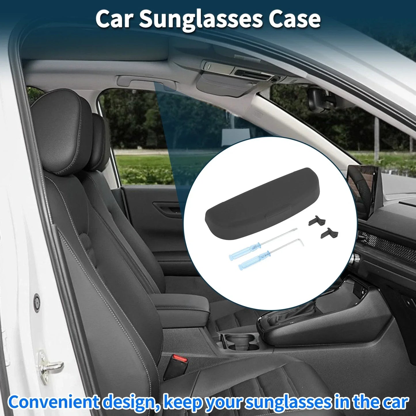Sunglasses Case for Mercedes-Benz GLA Eyeglasses Holder Storage Box Black