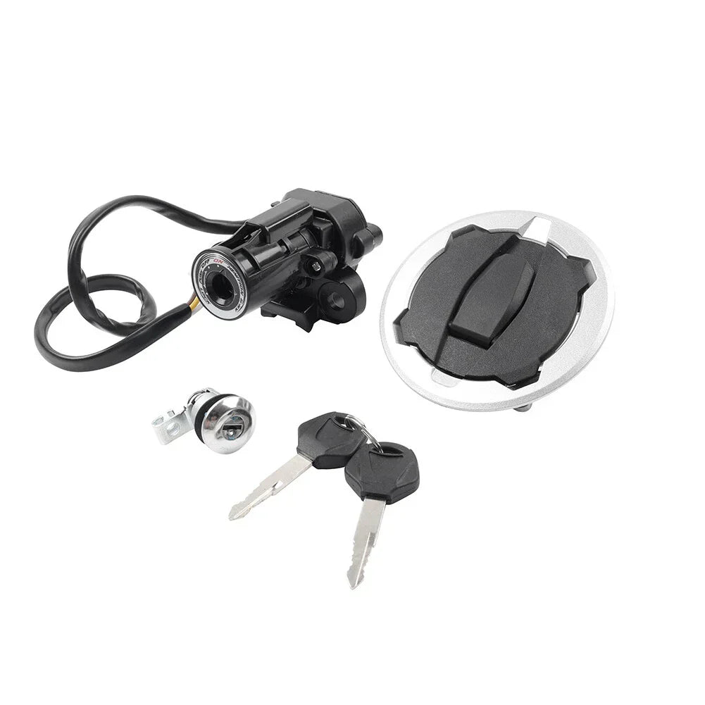 Ignition Switch Lock Fuel Gas Cap Key Set for Kawasaki Z800 Z900 Z900RS (17-23)