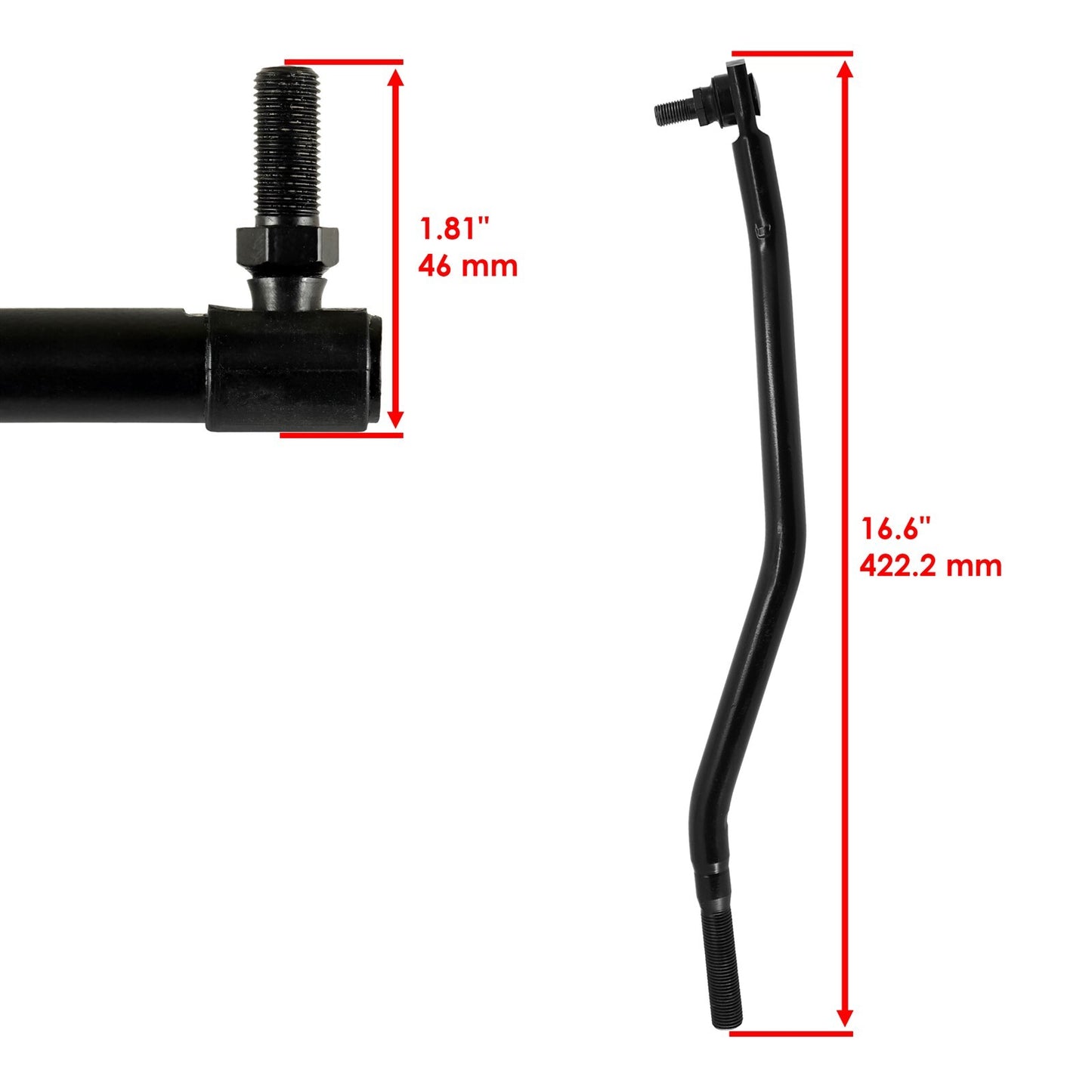 Caltric Left Tie Rod Assembly for John Deere Tractor AM137992 (New)