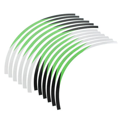21" 19" Rim Stickers Wheel Stripes Decals Green for Kawasaki KX 250F (2004-2021)