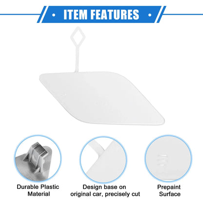 Front Bumper Tow Hook Eye Hole Cap for Mercedes-Benz E350 (2010-2013) White